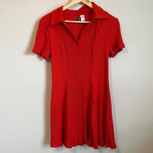 Polo ribbed dress